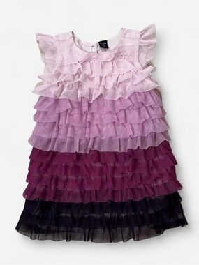 BabyGap Girls' Pink to Purple Ombre Ruffle Dress